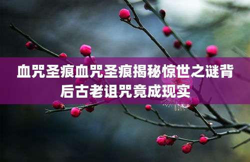 血咒圣痕血咒圣痕揭秘惊世之谜背后古老诅咒竟成现实