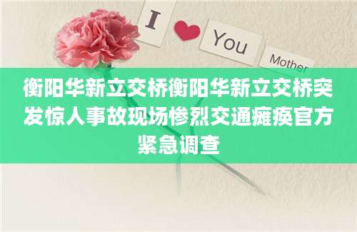 衡阳华新立交桥衡阳华新立交桥突发惊人事故现场惨烈交通瘫痪官方紧急调查