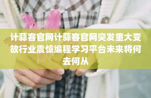 计蒜客官网计蒜客官网突发重大变故行业震惊编程学习平台未来将何去何从
