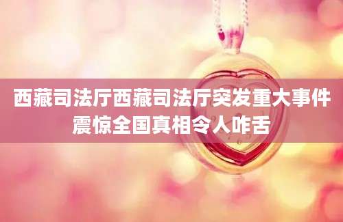 西藏司法厅西藏司法厅突发重大事件震惊全国真相令人咋舌