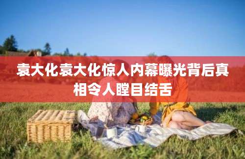袁大化袁大化惊人内幕曝光背后真相令人瞠目结舌