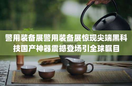警用装备展警用装备展惊现尖端黑科技国产神器震撼登场引全球瞩目