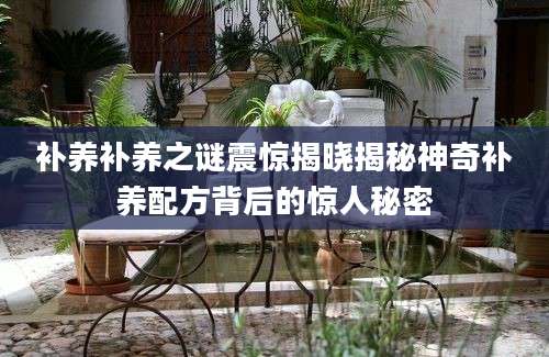 补养补养之谜震惊揭晓揭秘神奇补养配方背后的惊人秘密