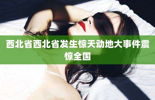 西北省西北省发生惊天动地大事件震惊全国