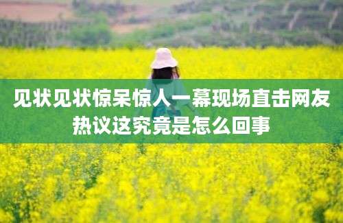 见状见状惊呆惊人一幕现场直击网友热议这究竟是怎么回事