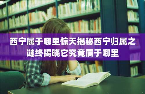 西宁属于哪里惊天揭秘西宁归属之谜终揭晓它究竟属于哪里