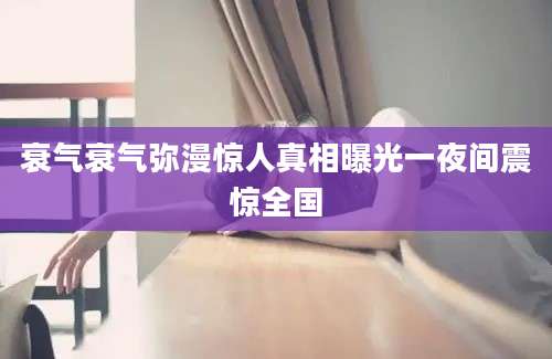 衰气衰气弥漫惊人真相曝光一夜间震惊全国