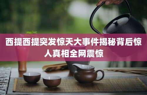 西提西提突发惊天大事件揭秘背后惊人真相全网震惊