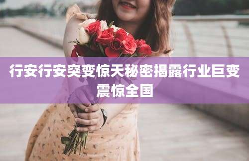 行安行安突变惊天秘密揭露行业巨变震惊全国