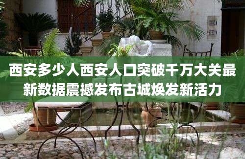 西安多少人西安人口突破千万大关最新数据震撼发布古城焕发新活力
