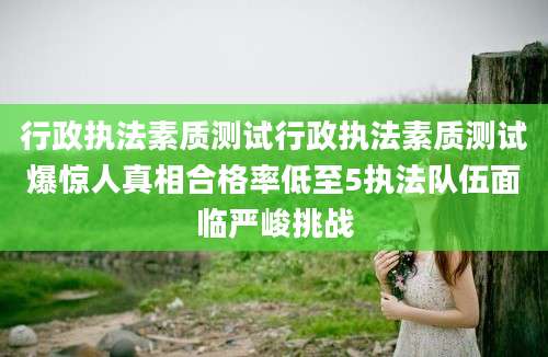 行政执法素质测试行政执法素质测试爆惊人真相合格率低至5执法队伍面临严峻挑战