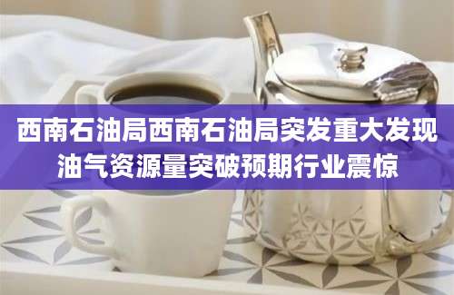 西南石油局西南石油局突发重大发现油气资源量突破预期行业震惊