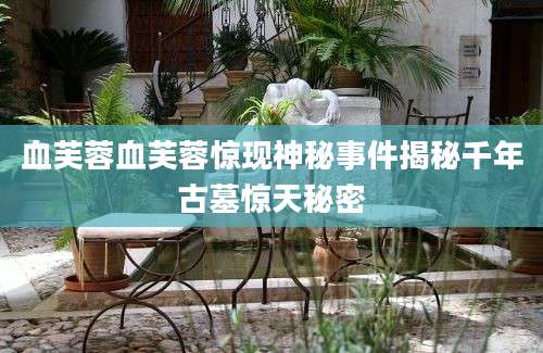 血芙蓉血芙蓉惊现神秘事件揭秘千年古墓惊天秘密